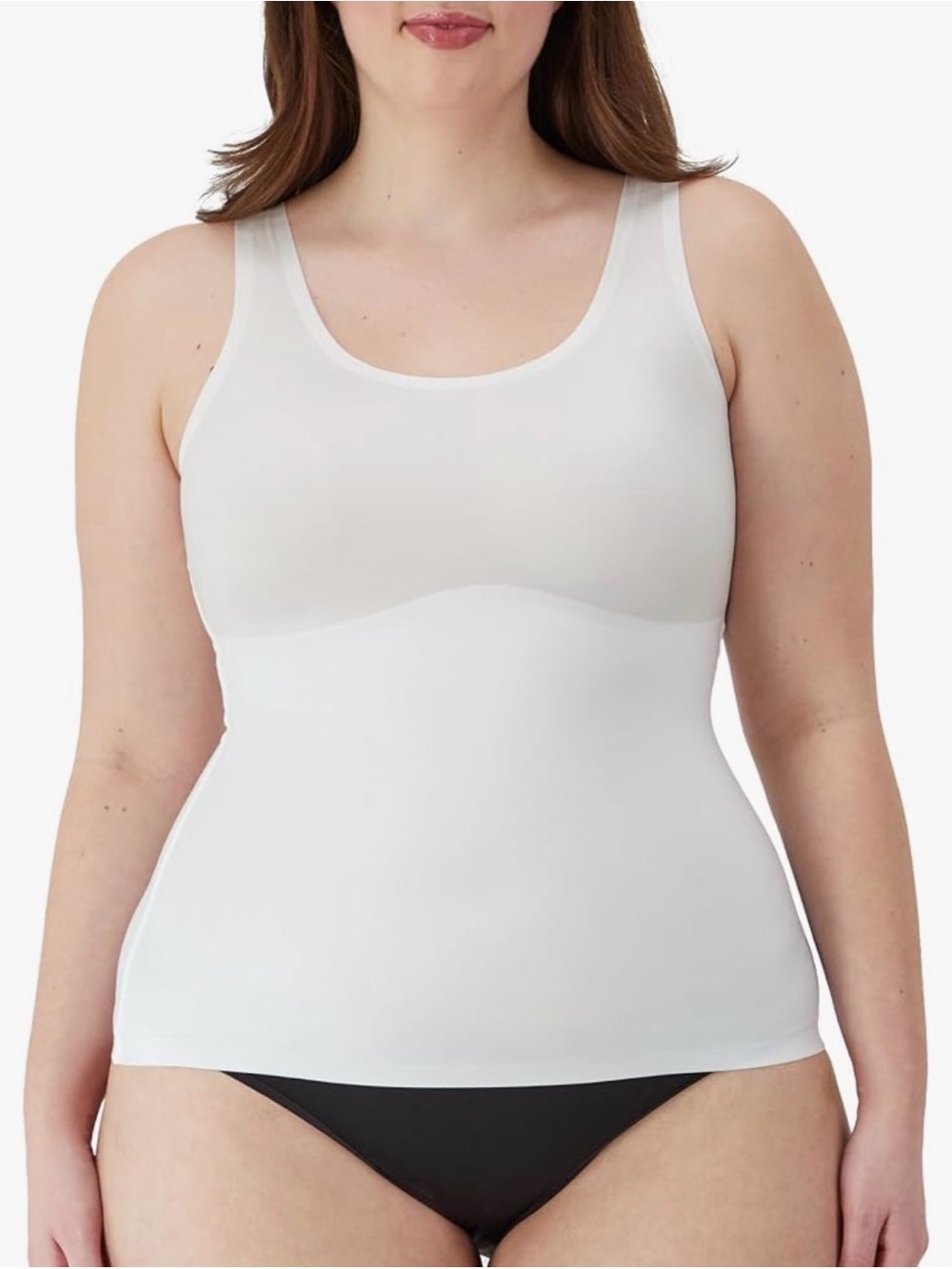 Maidenform Comfort Devotion Shapewear Tank Top Firm Control White Size L